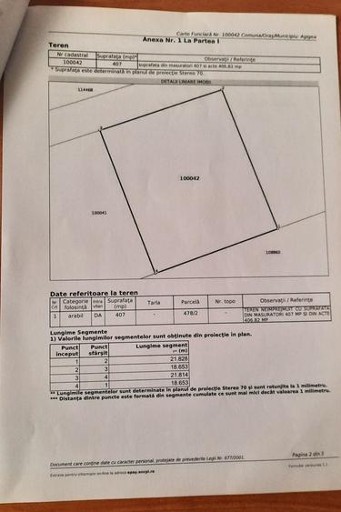 Teren de 409 mp, în Lazu