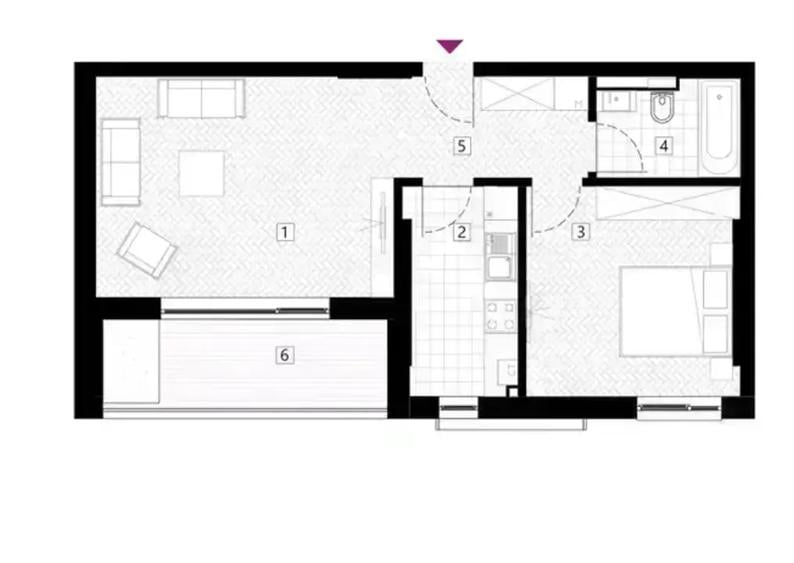 Apartament cu 2 camere decomandat în Romană