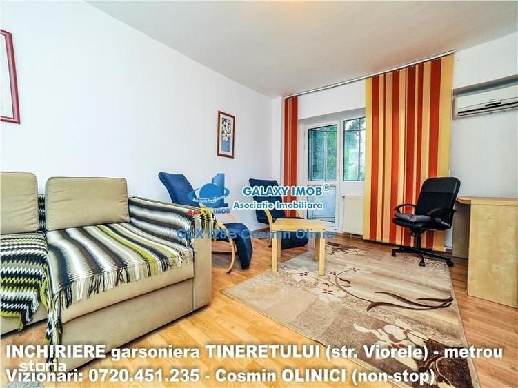 Inchiriere garsoniera zona TINERETULUI (Viorele), decomandat, 5 minute - 11