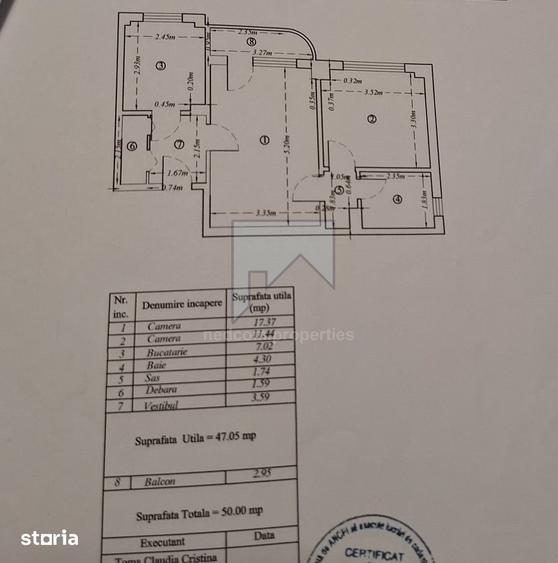 Apartament cu 2 camere semidecomandat în Rahova