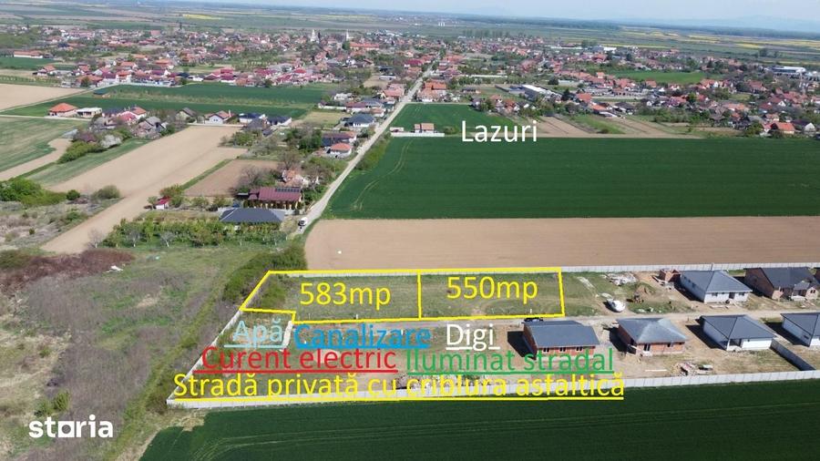 Teren de 583 mp, în Lazuri