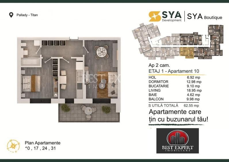 Apartament cu 2 camere în Industriilor