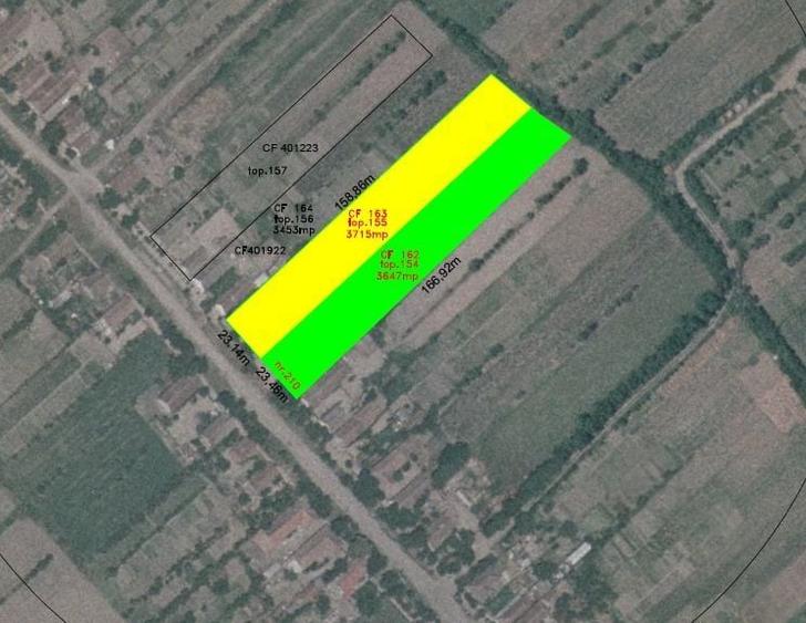 Teren Construcții intravilan de 593 mp, în Pădureni (Jebel)