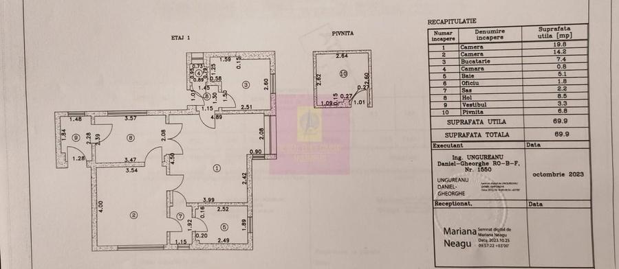 Apartament cu 2 camere decomandat în Foișorul de Foc