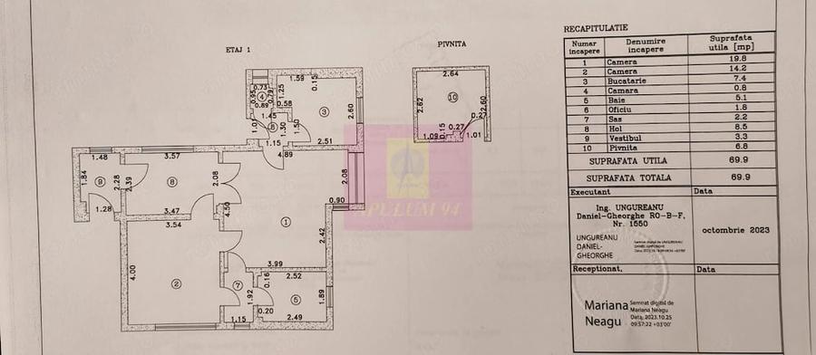 Apartament cu 2 camere decomandat în Foișorul de Foc