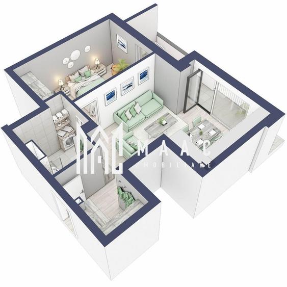 Apartament cu 2 camere în Turnișor