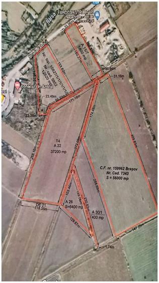 Teren Construcții intravilan de 112600 mp, în Exterior Nord