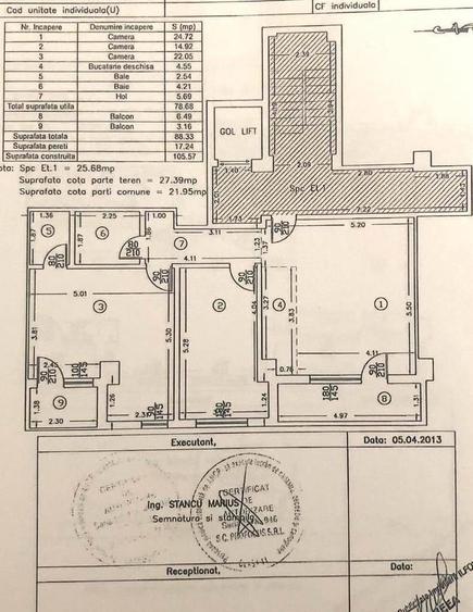 Apartament cu 3 camere decomandat în Nord-Vest