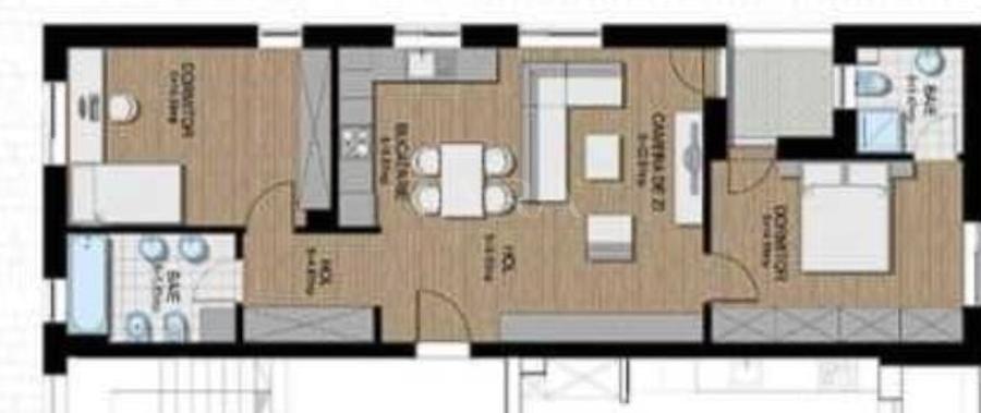 Apartament cu 3 camere decomandat, mobilat în Europa