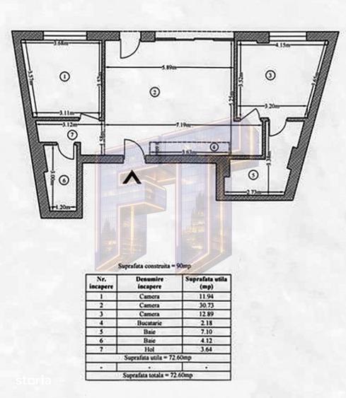 Apartament cu 3 camere decomandat, mobilat în Grozăvești