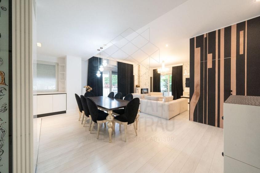 Apartament cu 5 camere decomandat, mobilat în Herăstrău
