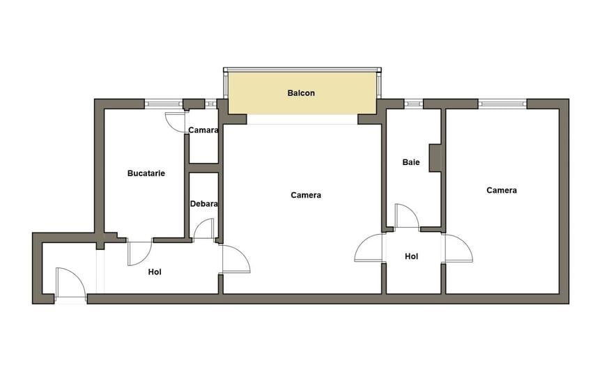 Apartament cu 2 camere semidecomandat în Aurel Vlaicu