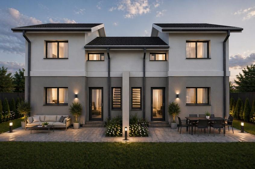 Duplex cu 3 camere cu Canalizare în Moșnița Nouă