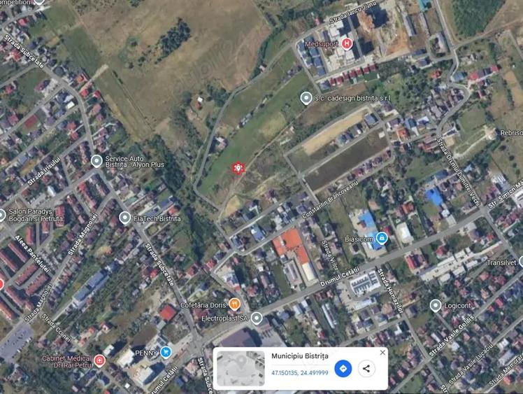 Teren de 977 mp, în Cetății