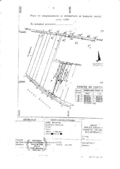 Teren Construcții intravilan de 3124 mp, în Sisești