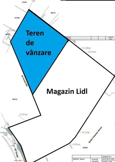 Teren Construcții intravilan de 3637 mp, în Central