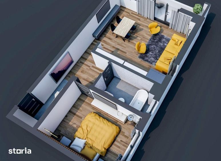 Apartament cu 2 camere în Bucium
