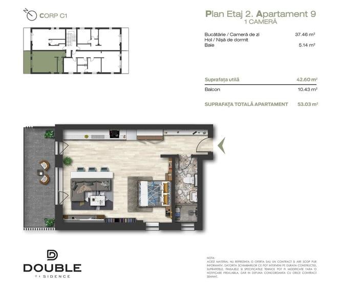 Apartament cu 4 camere în Unirii