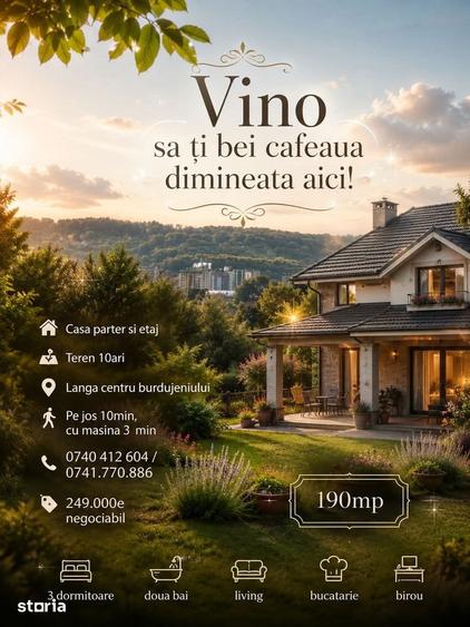 Casă cu 5 camere cu Teren 1000 Mp în Burdujeni
