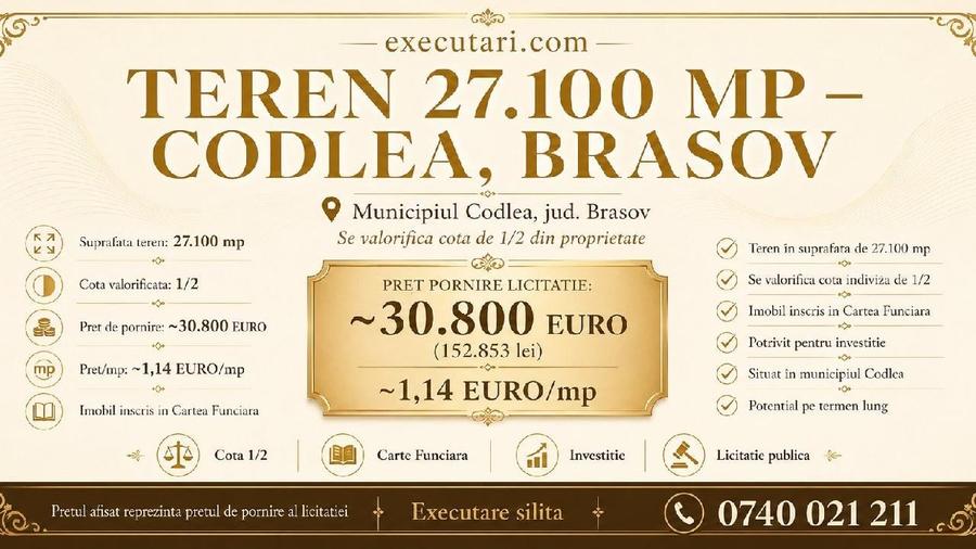 Cota 1/2 Teren 27.100  mp - Codlea - 1