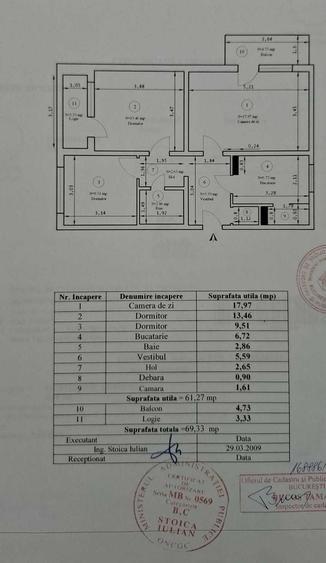 Apartament cu 3 camere decomandat, mobilat în Tudor Vladimirescu