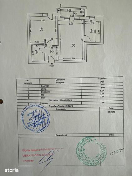 Apartament cu 2 camere decomandat în Ștefăneștii de Jos