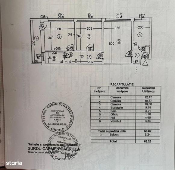 Apartament cu 3 camere semidecomandat în Iancului