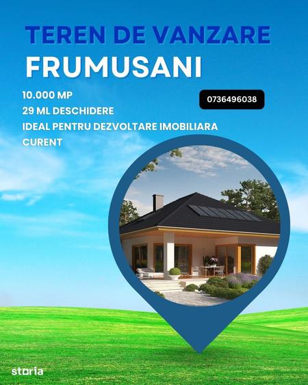 Teren de 10000 mp, în Frumușani