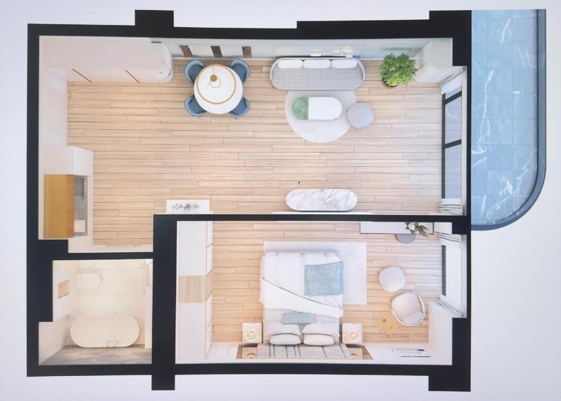 Apartament cu 2 camere decomandat, mobilat în Nord