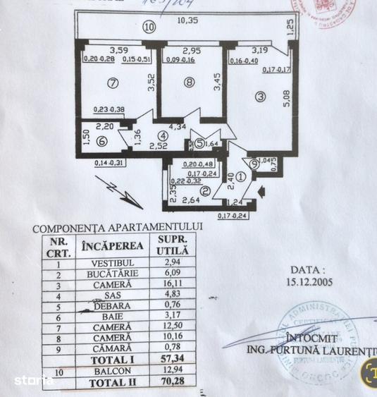 Apartament cu 3 camere decomandat în Vatra Luminoasă