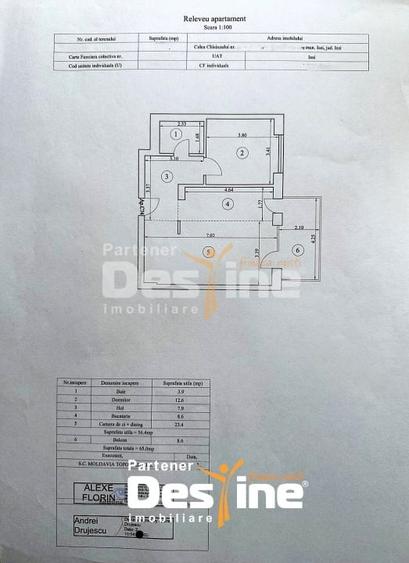 Apartament cu 2 camere, mobilat în Baza 3