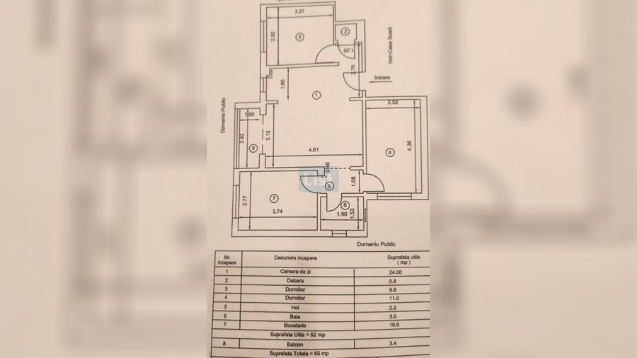 Apartament cu 3 camere decomandat, mobilat în Aluniș
