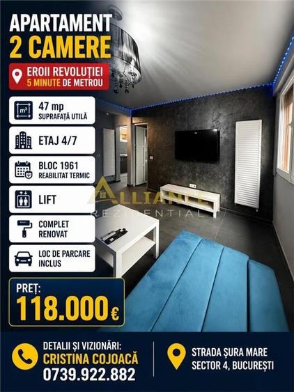 5 Minute Eroii Revolutiei Apartament 2 camere mobilat si utilat + parcare - 1