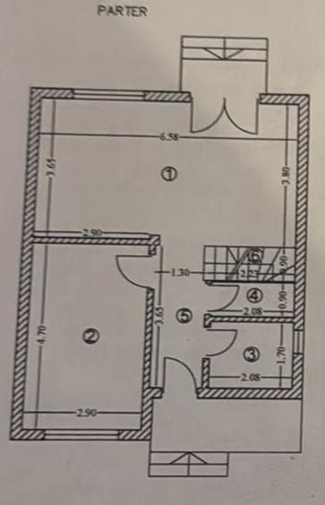 Duplex cu 4 camere cu Canalizare în Nord-Est