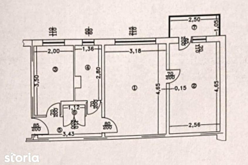 Apartament cu 2 camere nedecomandat în Vest
