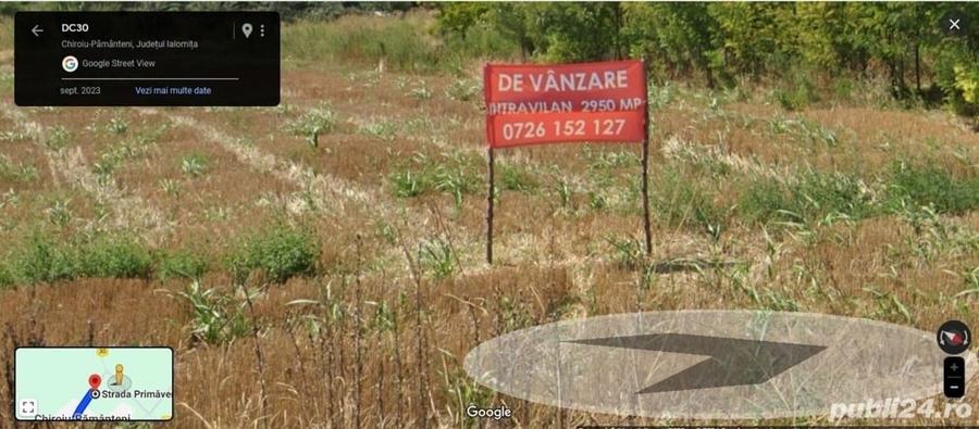 Teren de 2950 mp, în Chiroiu-Pământeni