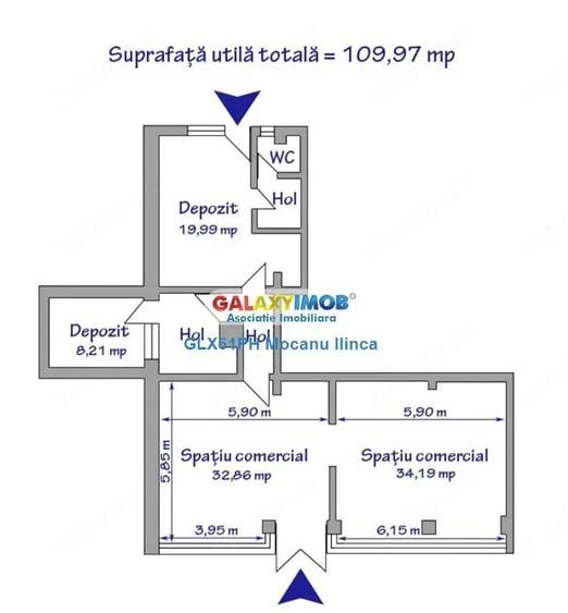 Spațiu comercial, de 110 mp, în 9 Mai