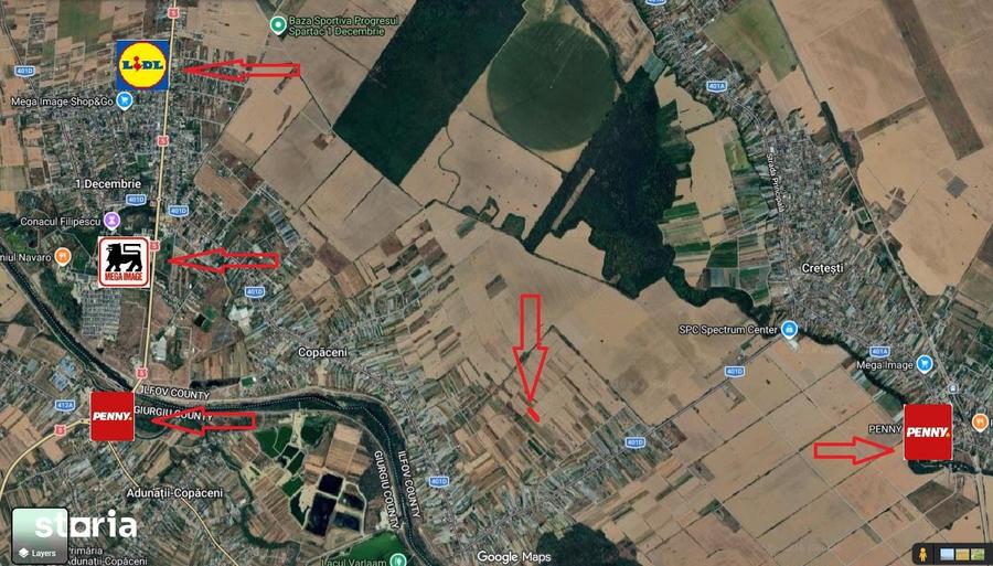 Teren de 2554 mp, în Copăceni