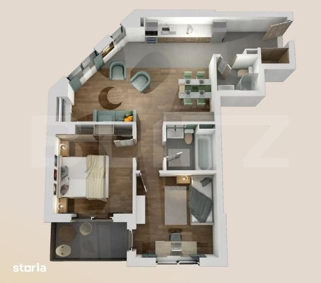 Apartament cu 3 camere în Florești — fotografia 1