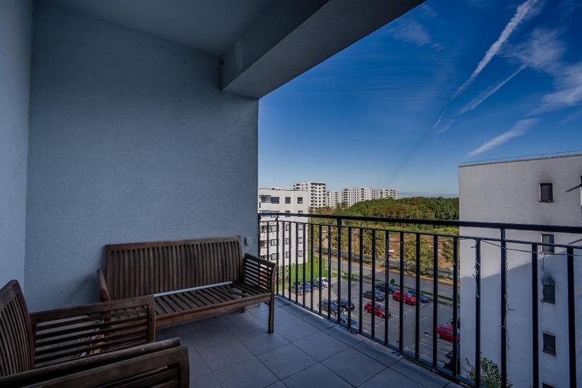 Apartament cu 2 camere semidecomandat, mobilat în Băneasa