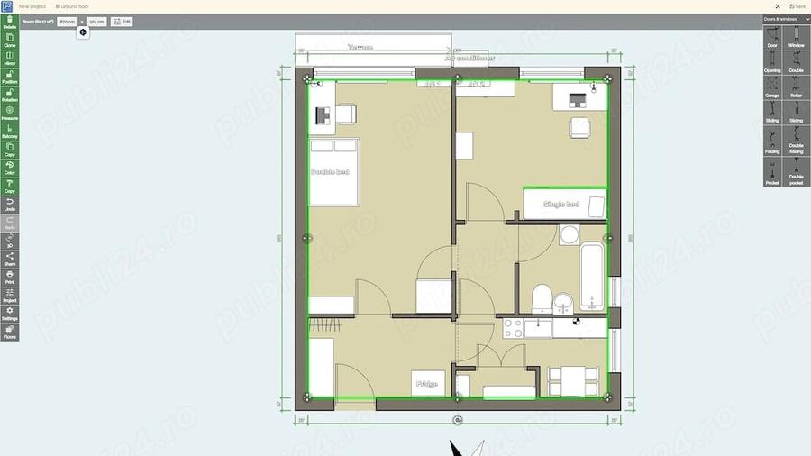 Apartament cu 2 camere semidecomandat în Gheorgheni