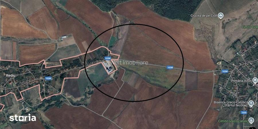 Teren extravilan in Rediu - Aiton, 4300 mp, la 150 m distanta de intra
