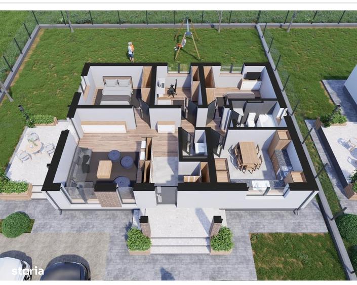 Casă cu 4 camere cu Teren 560 Mp în Dancu