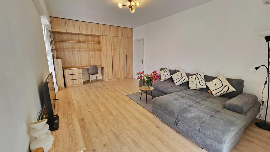 Apartment 2 camere de inchiriat! 10 min metrou. Parcare acoperita. 71mp. 2 balcoane. Bloc nou. Etaj 1 - 2