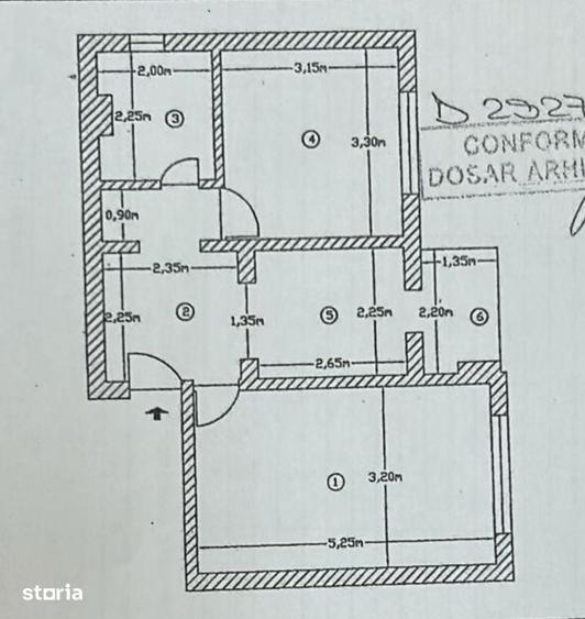 Apartament cu 2 camere decomandat în Central