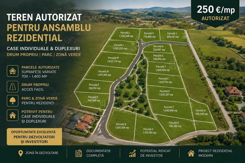 Teren Construcții intravilan de 705 mp, în Feleacu