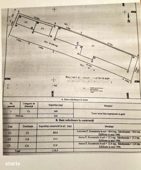 Casă cu 3 camere cu Teren 240 Mp în Central