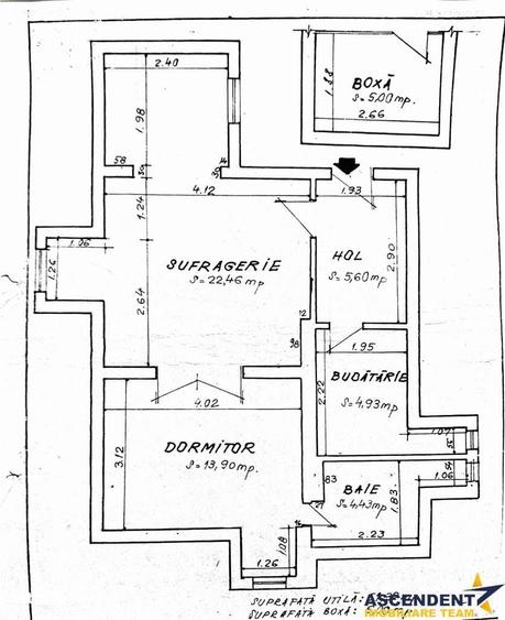 Apartament cu 2 camere în Central