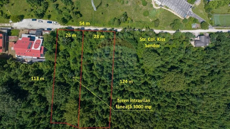 Teren Construcții intravilan de 3000 mp, în Dâmbul Morii