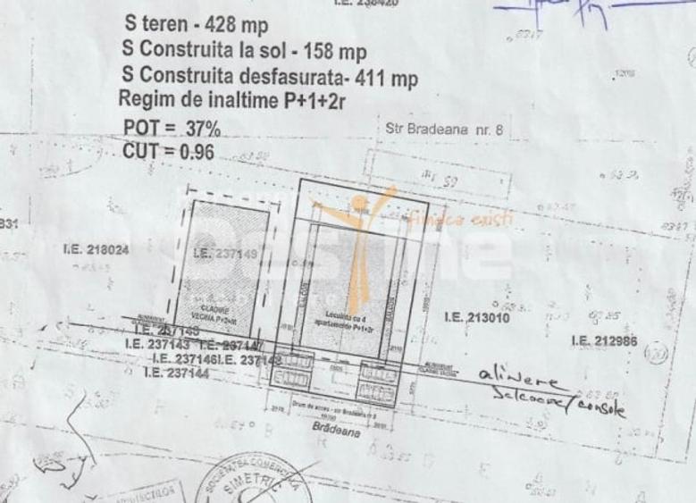 Teren Construcții intravilan de 428 mp, în Rahova